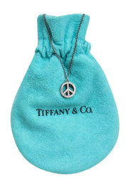 Current Boutique-Tiffany & Co. - Sterling Silver Peace Sign Pendant Necklace