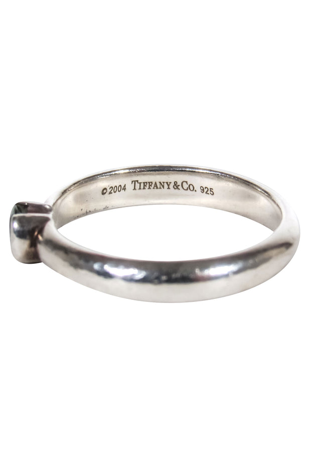 Current Boutique-Tiffany & Co. - Sterling Silver Ring w/ Aquamarine Gem Sz 6