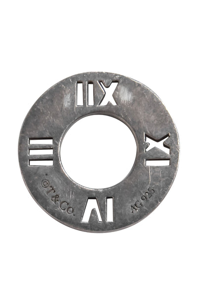 Current Boutique-Tiffany & Co. - Sterling Silver Roman Numeral Engraved Circle Charm