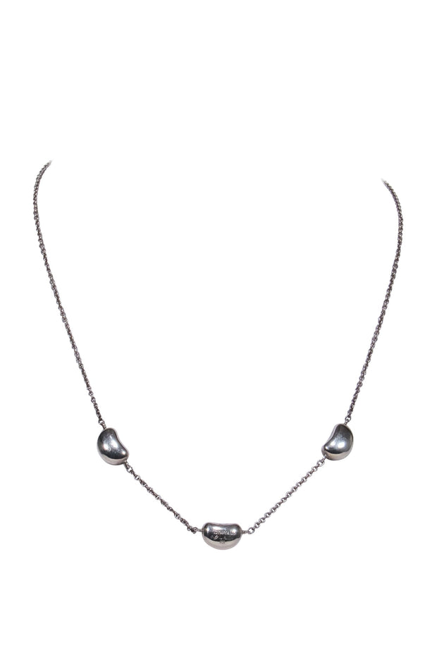 Current Boutique-Tiffany & Co. - Sterling Silver Short Necklace w/ Bean-Style Beads