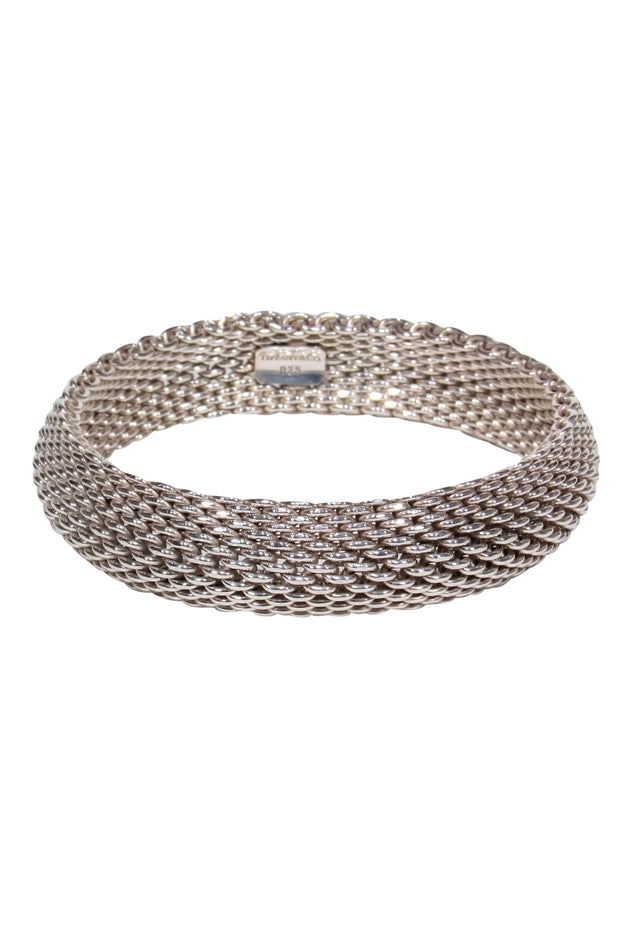 Current Boutique-Tiffany & Co. - Sterling Silver Somerset Mesh Weave Bangle Bracelet