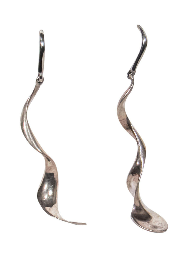 Current Boutique-Tiffany & Co. - Sterling Silver Spiral Orchid Hook Earrings