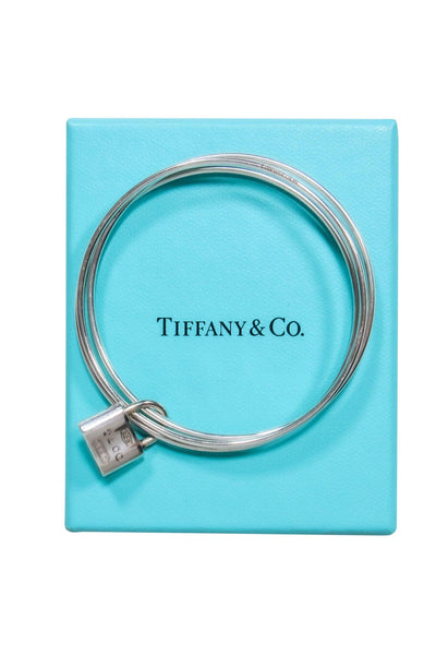 Current Boutique-Tiffany & Co. - Sterling Silver Triple Bangle w/ Lock Bracelet