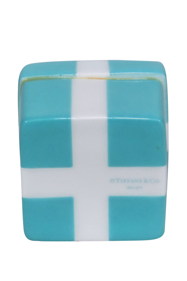 Current Boutique-Tiffany & Co. - Tiffany Blue & White Ceramic Present Tree Ornament