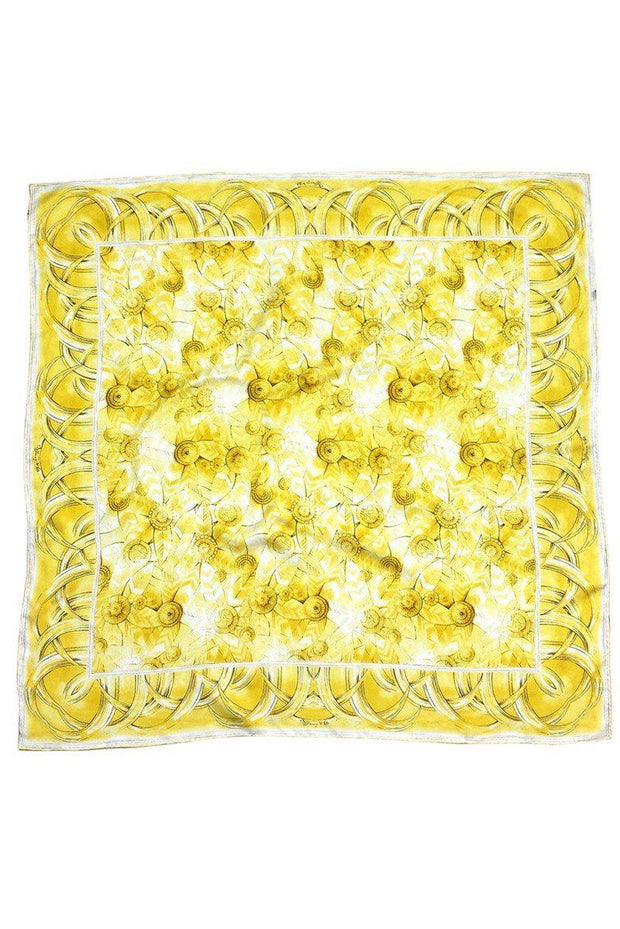 Current Boutique-Tiffany & Co. - Yellow & White Floral Silk Scarf