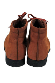 Current Boutique-Tod's - Brown Soft Leather Lace-Up Booties Sz 5.5