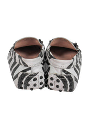 Current Boutique-Tod's - Gray Zebra Print Leather Loafers Sz 6