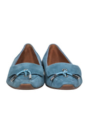 Current Boutique-Tod's - Light Blue Suede Pointed Toe Loafers Sz 5