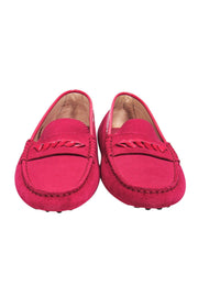 Current Boutique-Tod's - Magenta Suede Loafers w/ Patent Details Sz 9