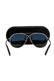 Current Boutique-Tom Ford - Gold Aviator Sunglasses w/ Mirrored Lenses