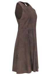 Current Boutique-Tommy Hilfiger - Brown Suede Sleeveless A-Line Dress Sz 8