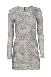 Current Boutique-Torn by Ronny Kobo - Grey & Taupe Pleated Dress Sz S