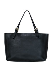 Current Boutique-Tory Burch - Black Large Textured Tote Bag w/ Gold-Toned Hardware
