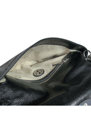 Current Boutique-Tory Burch - Black Leather Crossbody w/ Silver Logo