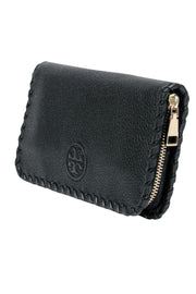 Current Boutique-Tory Burch - Black Leather Marion Continental Wallet