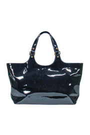 Current Boutique-Tory Burch - Black Patent Leather Tote w/ Laser Cut Logo