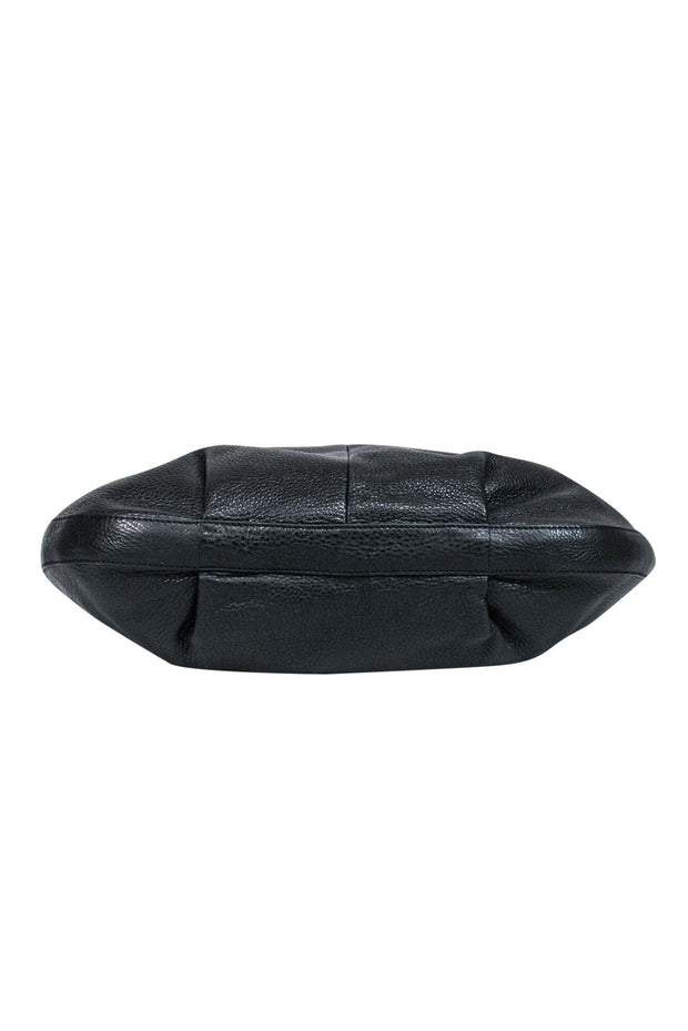 Current Boutique-Tory Burch - Black Pebbled Leather Hobo Shoulder Bag