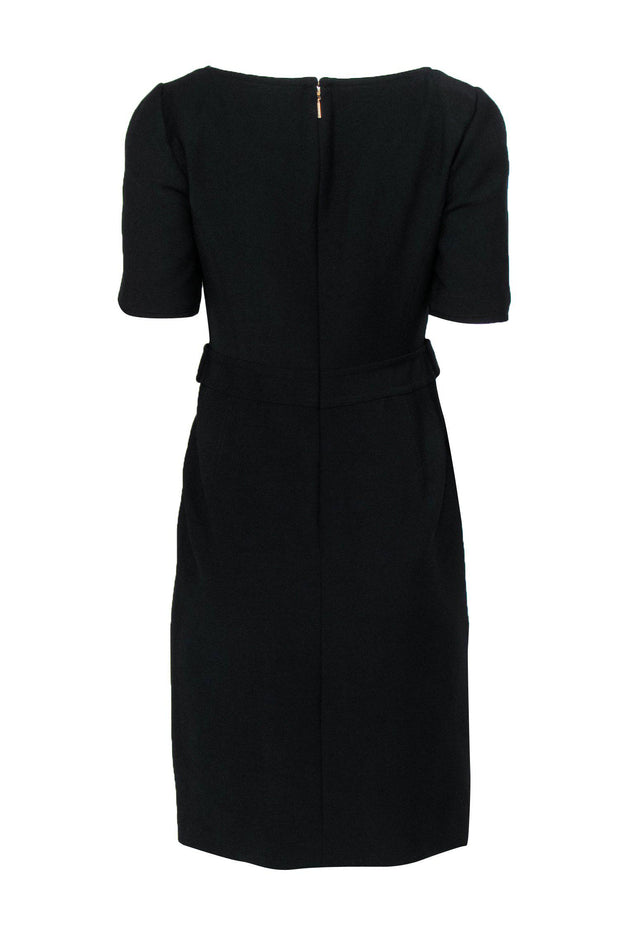 Current Boutique-Tory Burch - Black Short Sleeve Wool Blend Sheath Dress Sz 4