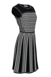 Current Boutique-Tory Burch - Black & White Textured White Knit Dress Sz M