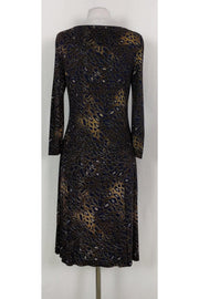 Current Boutique-Tory Burch - Blue & Brown Leopard Dress Sz S