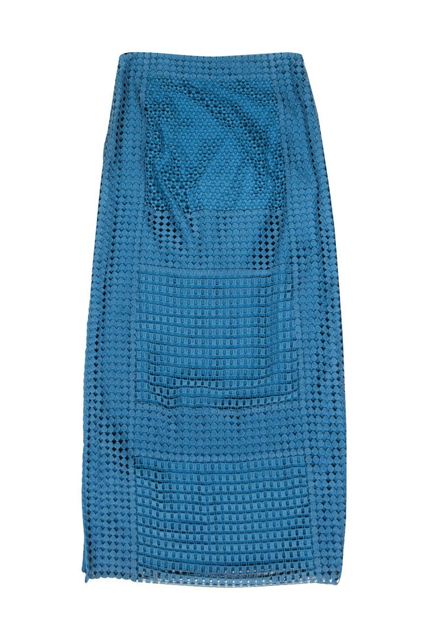 Current Boutique-Tory Burch - Blue Crochet Maxi Skirt Sz 0