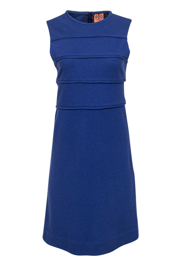 Current Boutique-Tory Burch - Blue Sleeveless Sheath Dress Sz M
