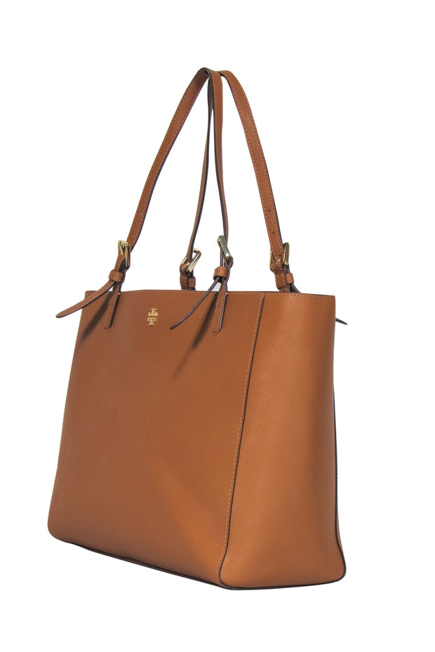 Tory Burch Perry Suede Triple-compartment Tote in Brown | Lyst