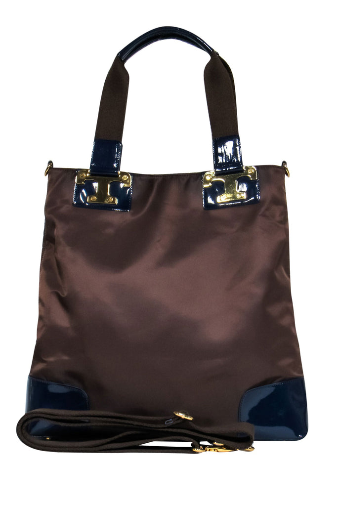 Tote Bag in Brown Nylon