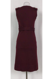 Current Boutique-Tory Burch - Burgundy Notch Neck Dress Sz XS