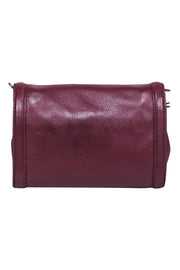 Current Boutique-Tory Burch - Burgundy Pebbled Leather Crossbody