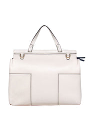 Current Boutique-Tory Burch - Cream Leather Magnetic Closure Front Satchel