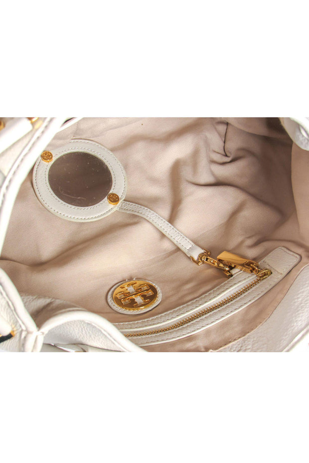 Current Boutique-Tory Burch - Cream Pebbled Leather Satchel