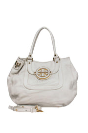 Current Boutique-Tory Burch - Cream Pebbled Leather Satchel