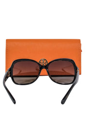 Current Boutique-Tory Burch - Dark Brown Tortoise Shell Sunglasses w/ Logo Hardware