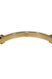 Current Boutique-Tory Burch - Gold Bangle w/ Logo Embellishments