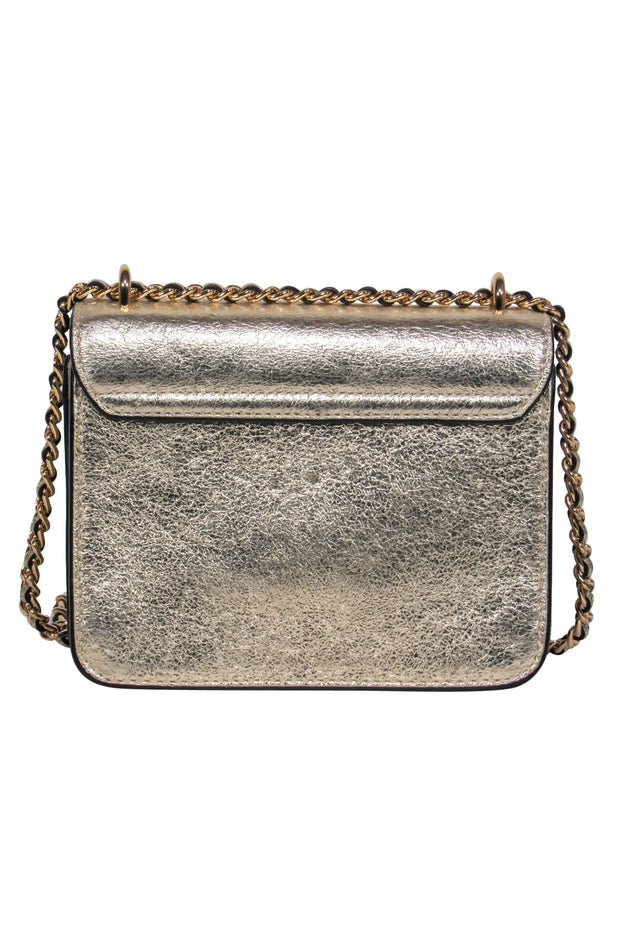 Current Boutique-Tory Burch – Gold Metallic Mini Crossbody Bag
