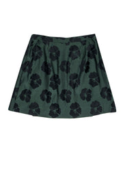 Current Boutique-Tory Burch - Green Floral Silk & Cotton Skirt Sz 10