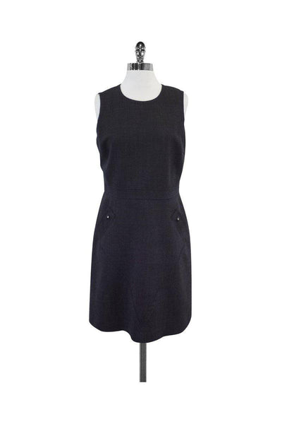 Current Boutique-Tory Burch - Grey Wool Sleeveless Dress Sz 10