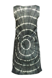 Current Boutique-Tory Burch - Greystone Leather Shawna Tie-dye Night Out Dress Sz 2