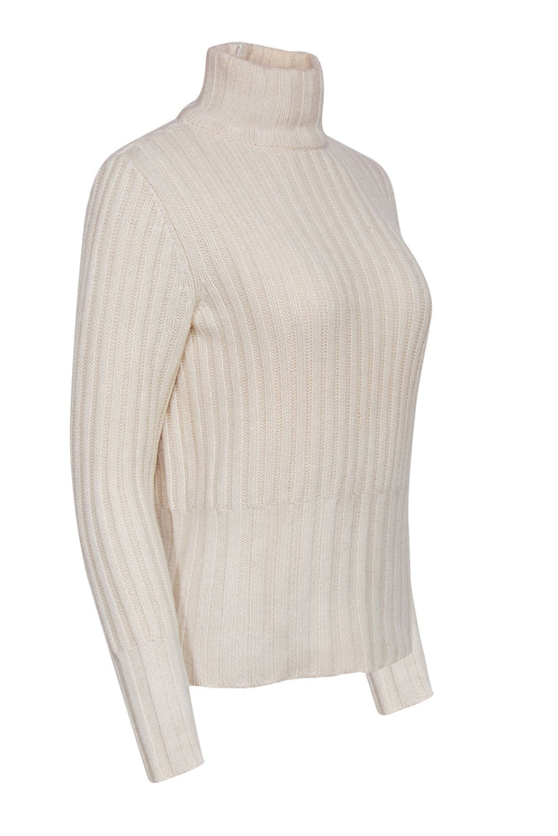 Current Boutique-Tory Burch - Ivory Cashmere Turtleneck Sweater Sz S