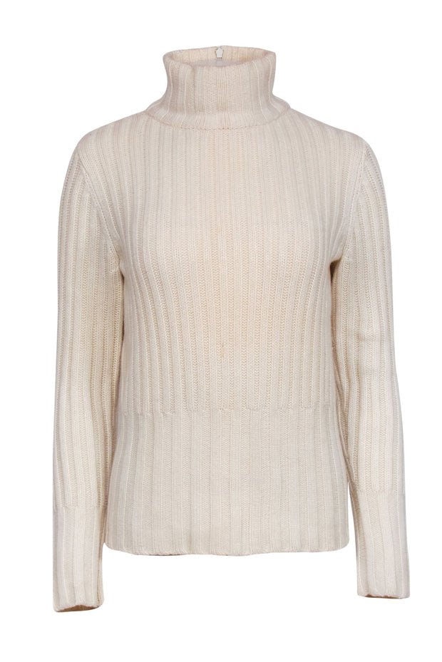 Current Boutique-Tory Burch - Ivory Cashmere Turtleneck Sweater Sz S