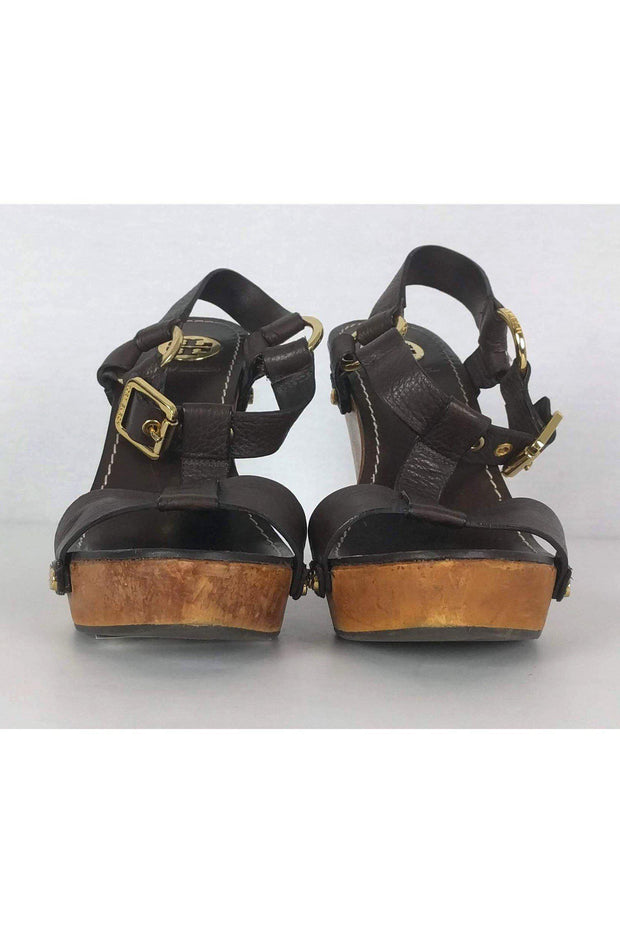 Current Boutique-Tory Burch - Leather Wedge Heels Sz 8.5