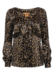 Current Boutique-Tory Burch - Leopard Printed Silk Blouse Sz 4