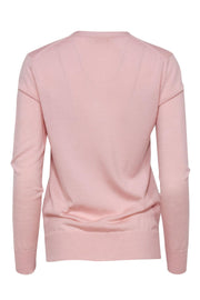 Current Boutique-Tory Burch - Light Pink Button-Up Merino Wool Cardigan w/ Logo Buttons Sz S