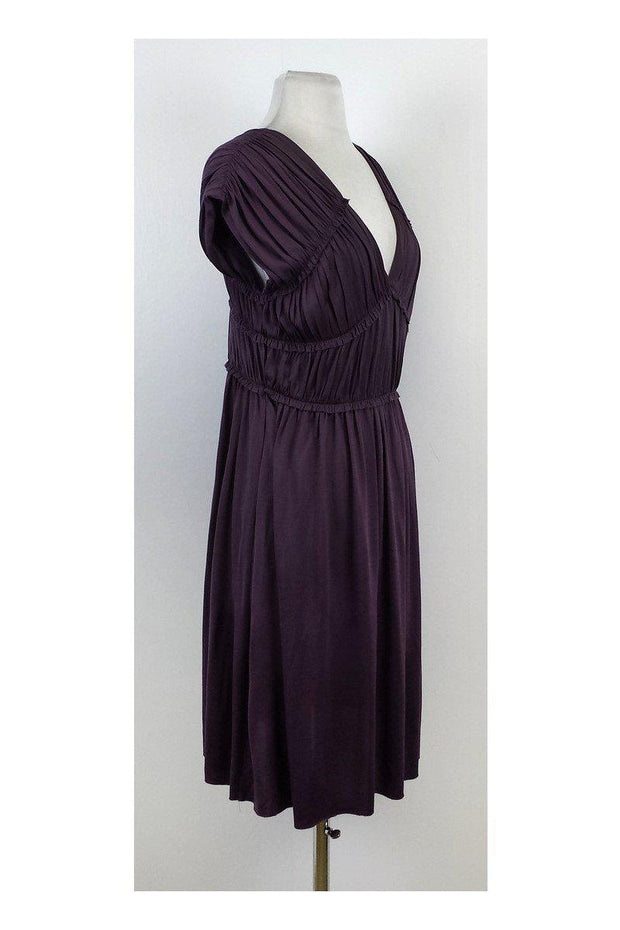 Current Boutique-Tory Burch - Mauve Silk Gathered Dress Sz S