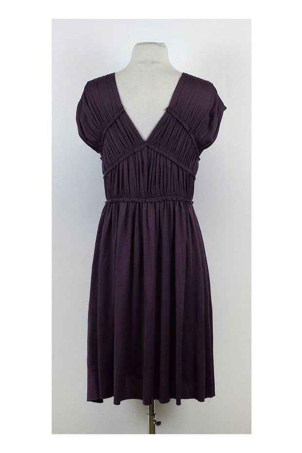 Current Boutique-Tory Burch - Mauve Silk Gathered Dress Sz S