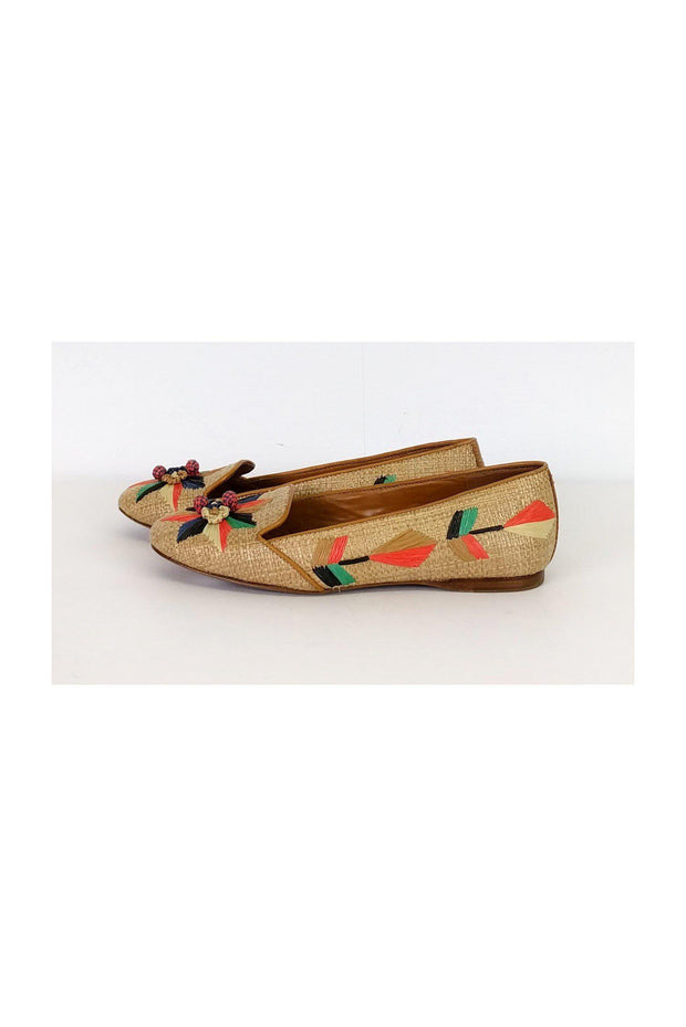 Current Boutique-Tory Burch - Multicolor Straw Loafers Sz 6