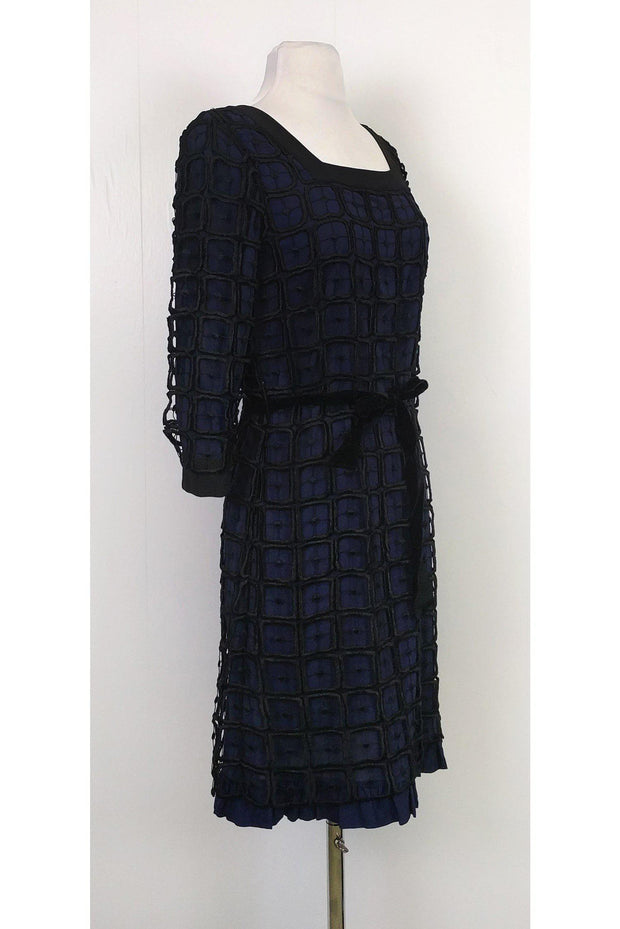 Current Boutique-Tory Burch - Navy Black Lace Dress Sz 2