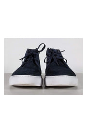 Current Boutique-Tory Burch - Navy Suede High Top Sneakers Sz 9.5