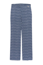 Current Boutique-Tory Burch - Navy & White Printed Skinny Pants Sz 2